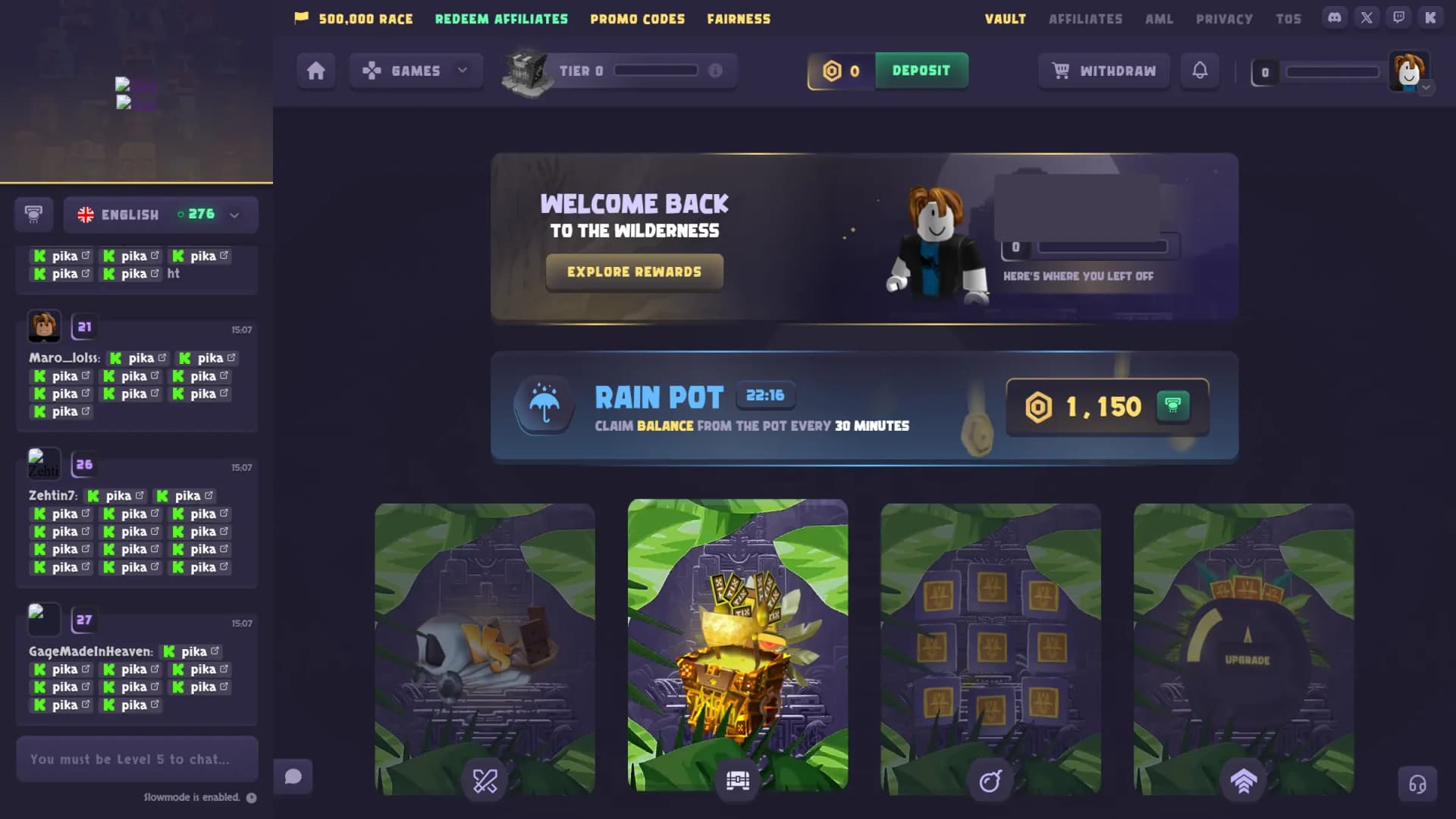 Diceblox lobby screenshot